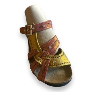 Euro Wellness Balance Leather Sandals Women’s Size 7 NWOT Boho Earthtone…